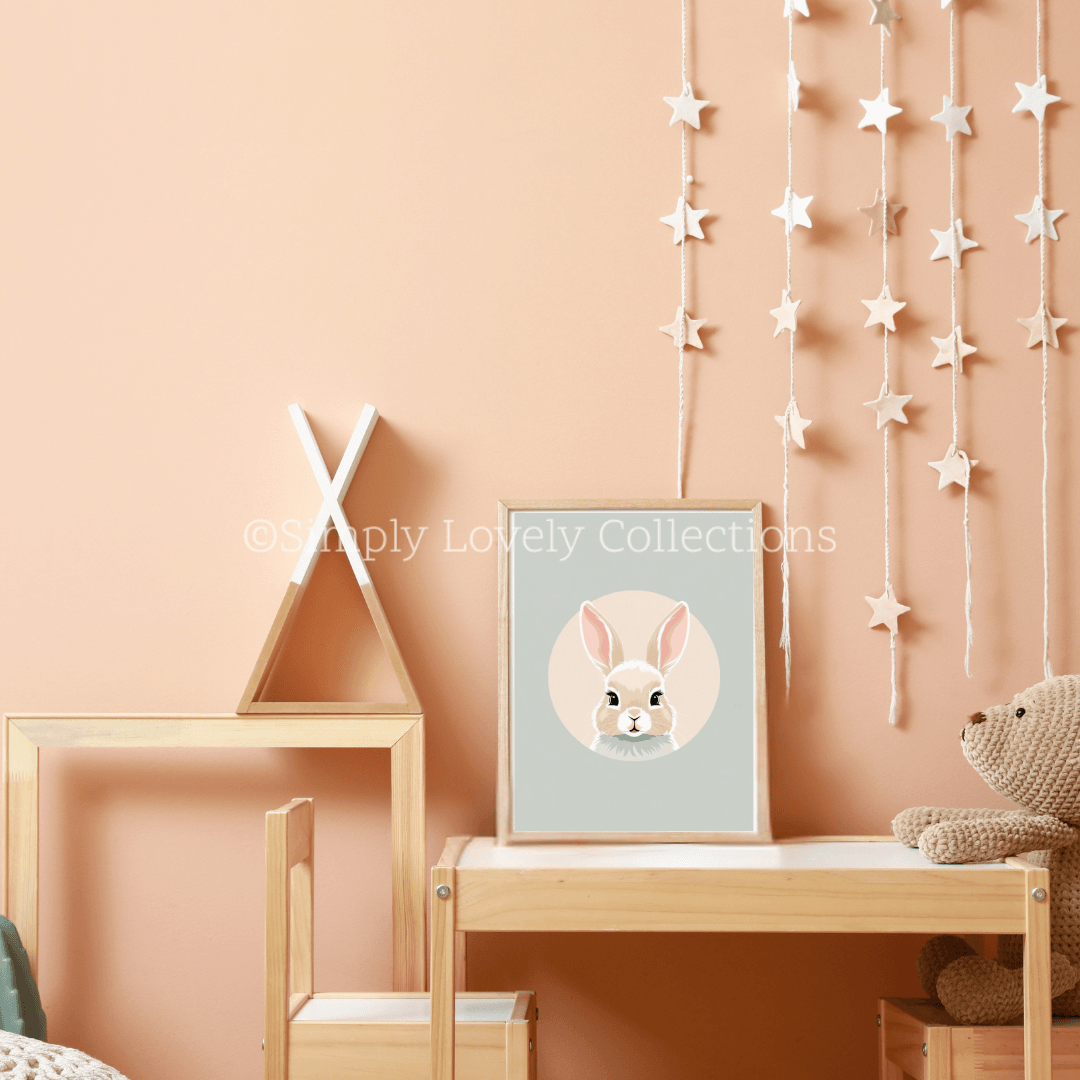 Kids Poster (30x40) | Portret Lief Konijntje - Simply Lovely Collections