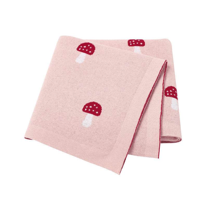 Katoen babydeken met paddenstoel print - Simply Lovely Collections