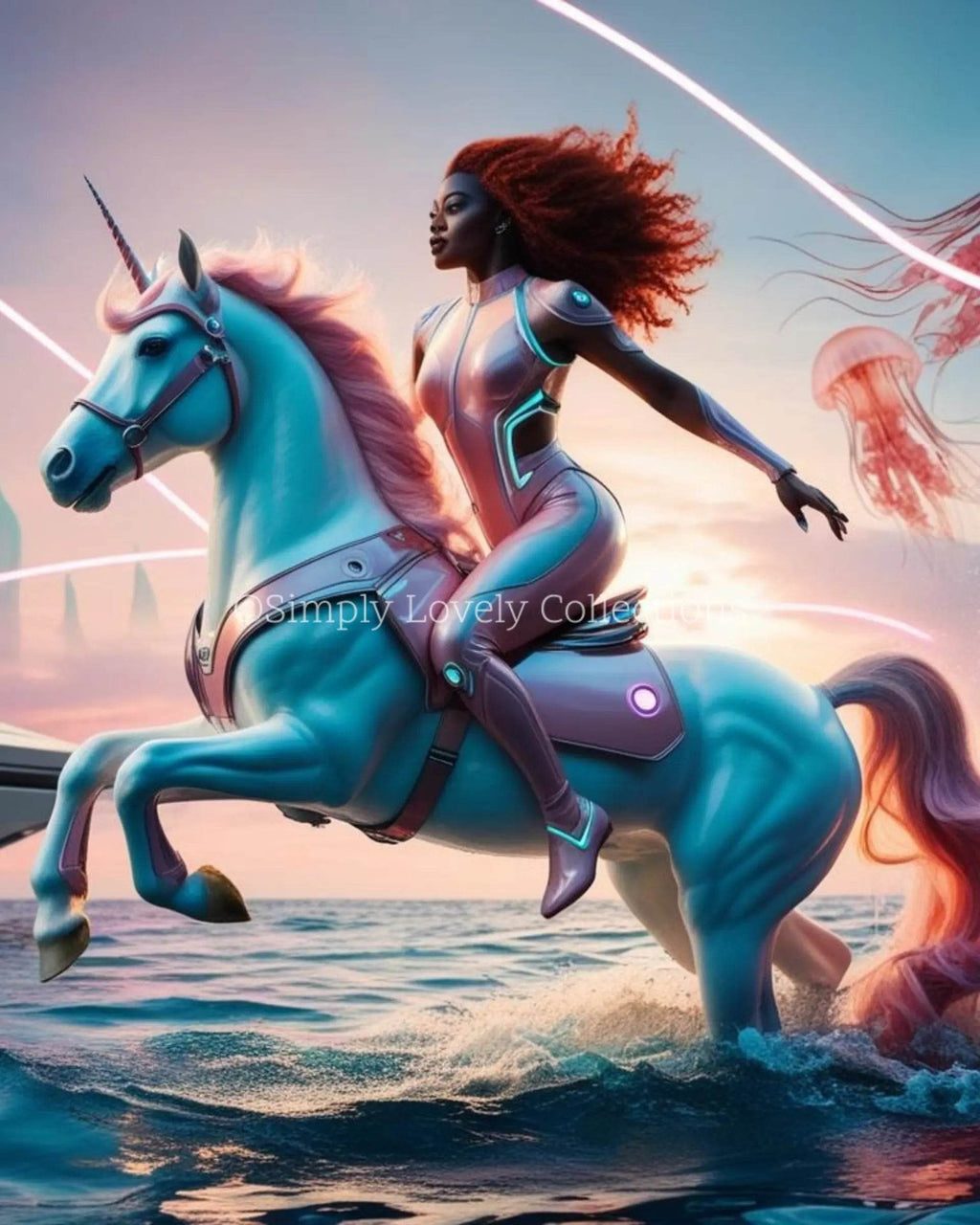 Screensaver | Cyberpunk unicorn - Simply Lovely Collections