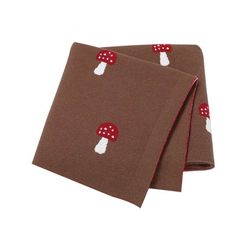 Katoen babydeken met paddenstoel print - Simply Lovely Collections