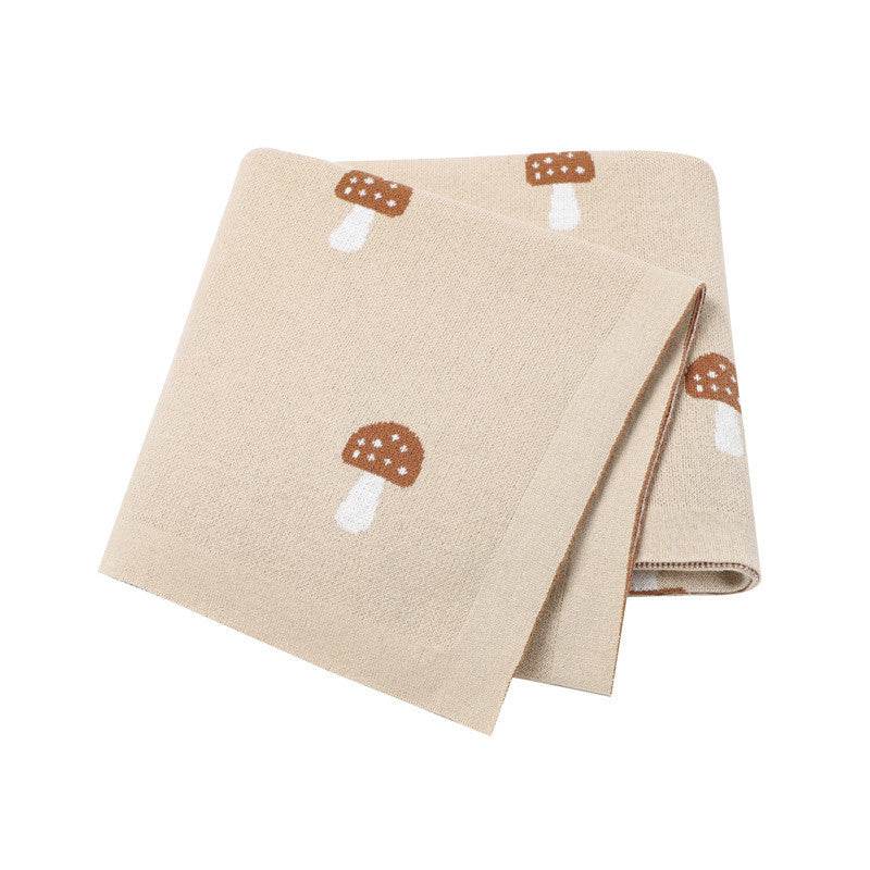 Katoen babydeken met paddenstoel print - Simply Lovely Collections