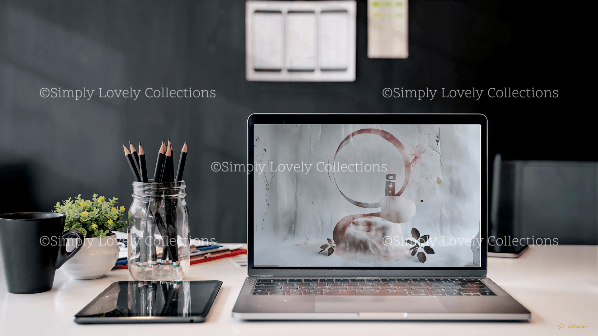 Screensaver Desktop | Minimalist red.white.black - Simply Lovely Collections