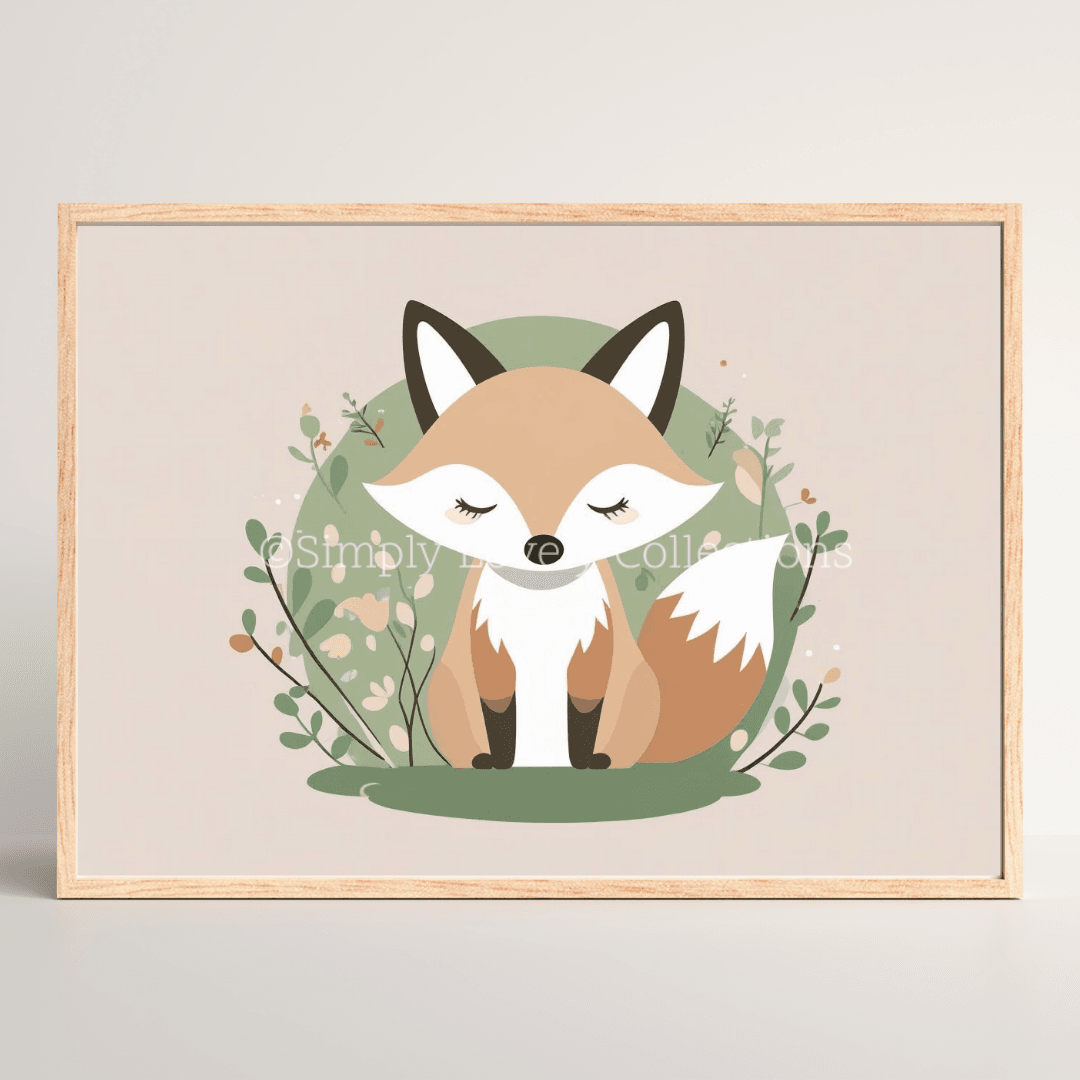 Kids Poster (40x30) | Vosje oogjes dicht - Simply Lovely Collections