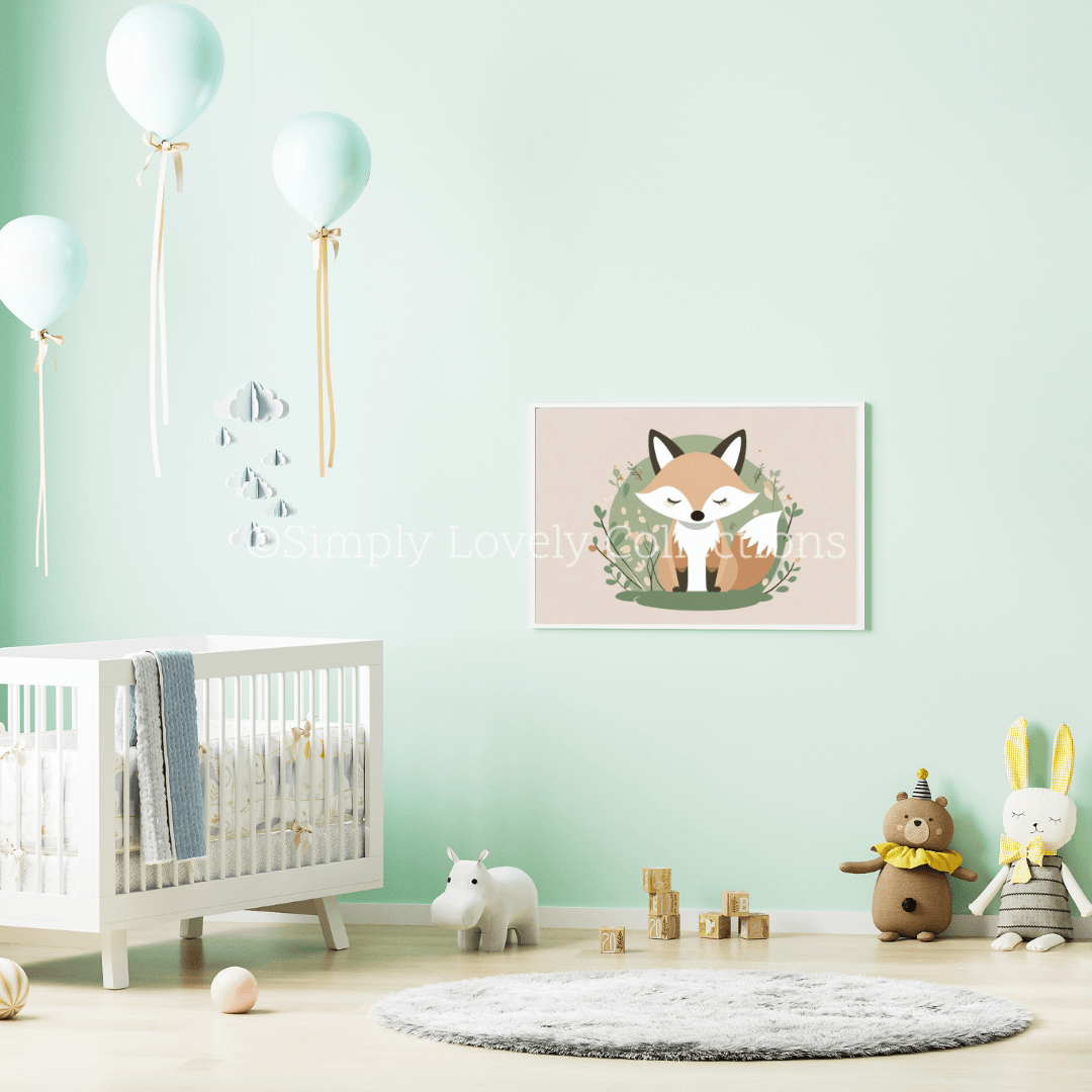 Kids Poster (40x30) | Vosje oogjes dicht - Simply Lovely Collections